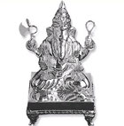 Divine Silver Plated Ganesh Idol